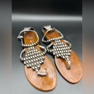 Handmade Ibiza Last Jeffery Campbell Metal Sandals Size 7